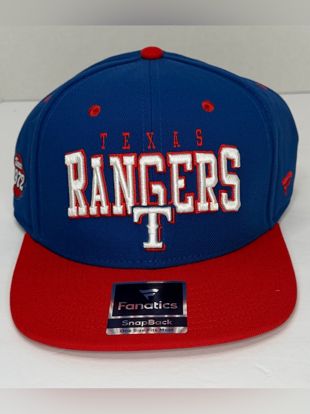 Texas Rangers Fanatics Snapback Hat Blue Red MLB Baseball Cap NWT